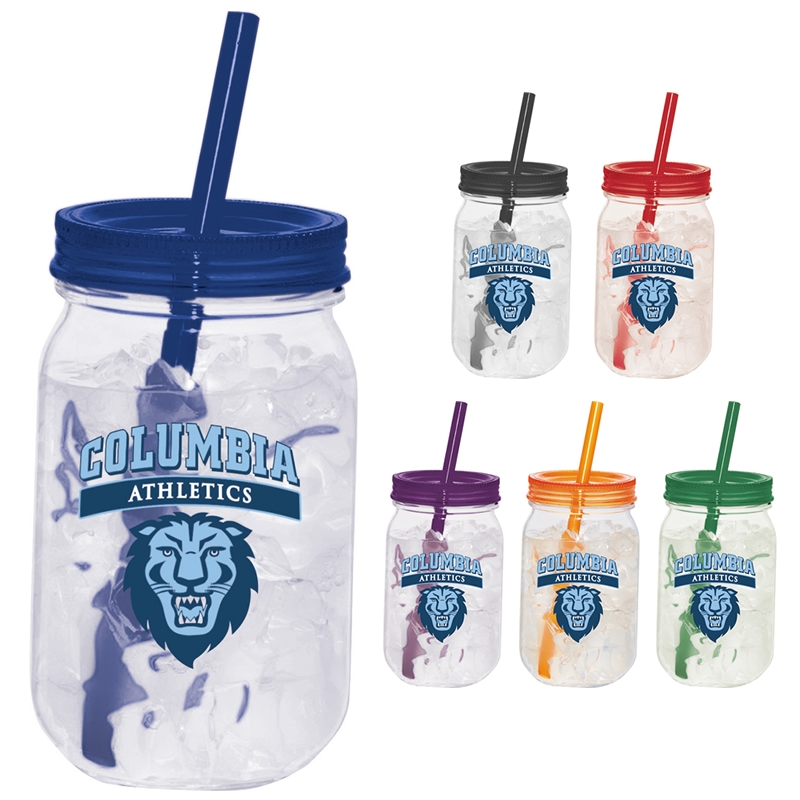 Promotional 25 oz Game Day Mason Jar Customized 25 oz Game Day Mason Jar Promotional Mason Jars