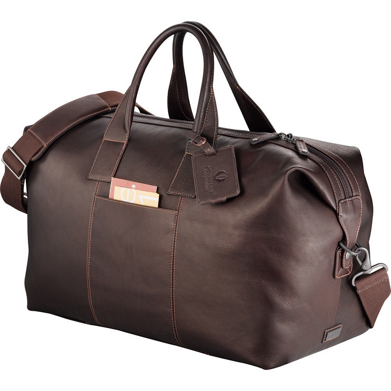 Promotional Cole Colombian Leather Weekender Duffel Bag