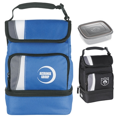 arctic zone dual compartment lunch bag