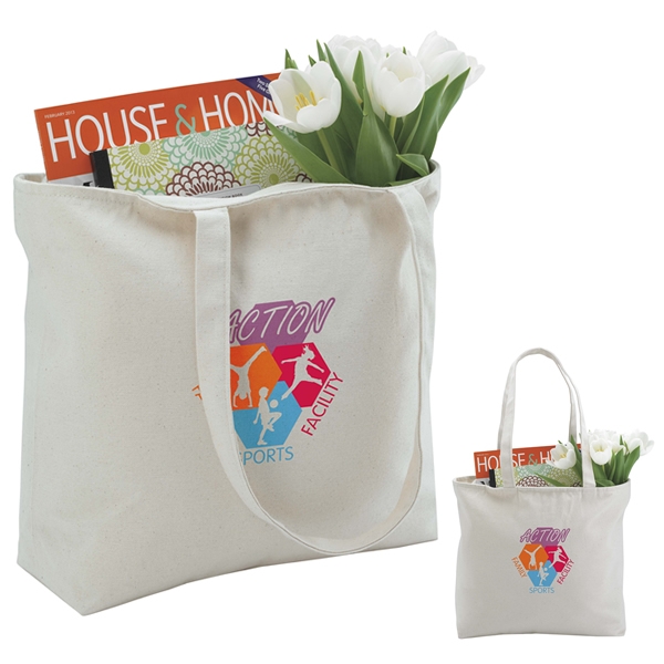 ... Products  Bags  Totes  Tote Bags  Simply Zip Cotton Duck Tote Bag