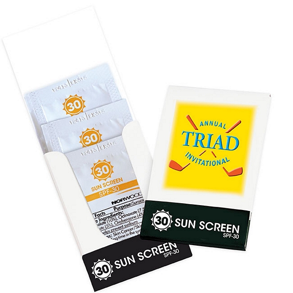 Promotional SPF30 Sunscreen Lotion Pocket Pack Customized SPF30