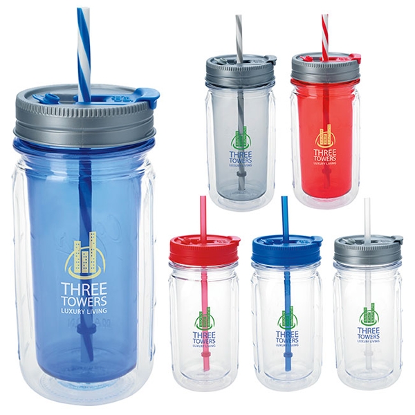Promotional 16 oz. Cool Gear Mason Tumbler Customized 16 oz. Cool