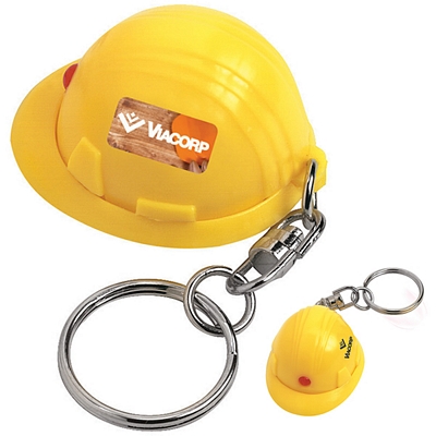 mini hard hat keychain