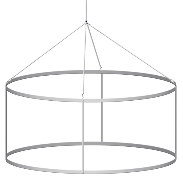 6 Ft Round Eurofit Fabric Hanging Banner Hardware Only Ceiling