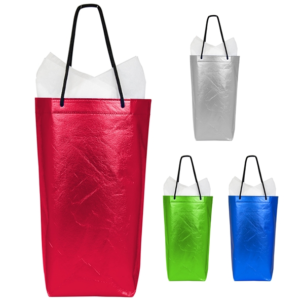 Promotional Products  Corporate Gifts  Tall Metallic Gift Tote Bag