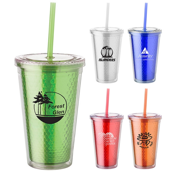 Promotional 16 Oz Honeycomb Cup Tumbler 