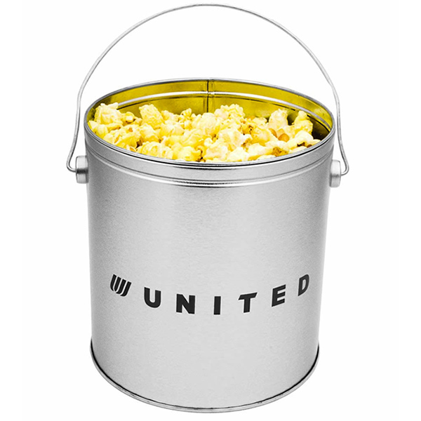Promotional 1 Gallon Popcorn Tin Customized 1 Gallon Popcorn Tin