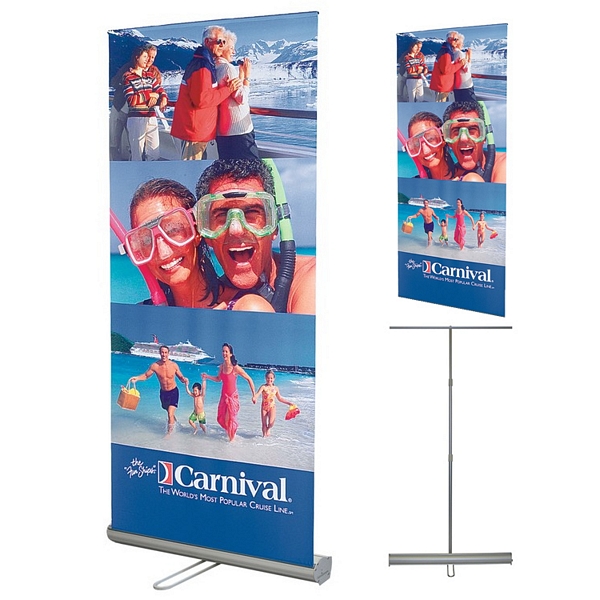 Customized 33 X 82 Adjustable Retractable Banner Stand Set