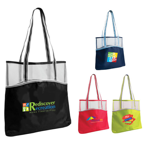Promotional Full Color Everyday Mesh Top Tote | Customized Full Color ...