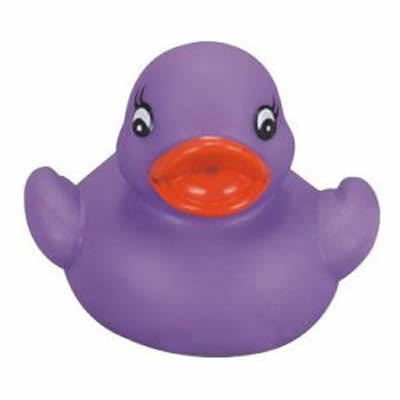 purple stuffed duck