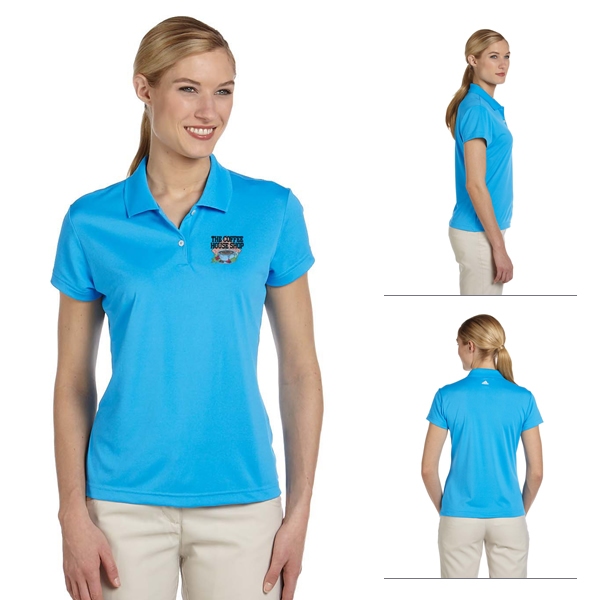 adidas A122 Ladies' ClimaLite Short-Sleeve Pique Polo | Embroidered ...