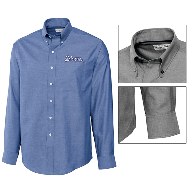 Cutter & Buck MCW09316 Mens Epic Easy Care Royal Oxford Shirt ...