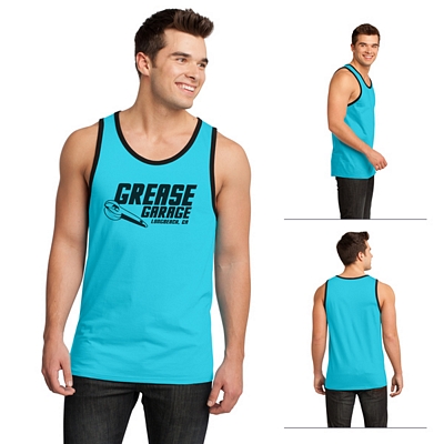 District DT1500 Young Men's Cotton Ringer Tank | Screen Printed Logo ...