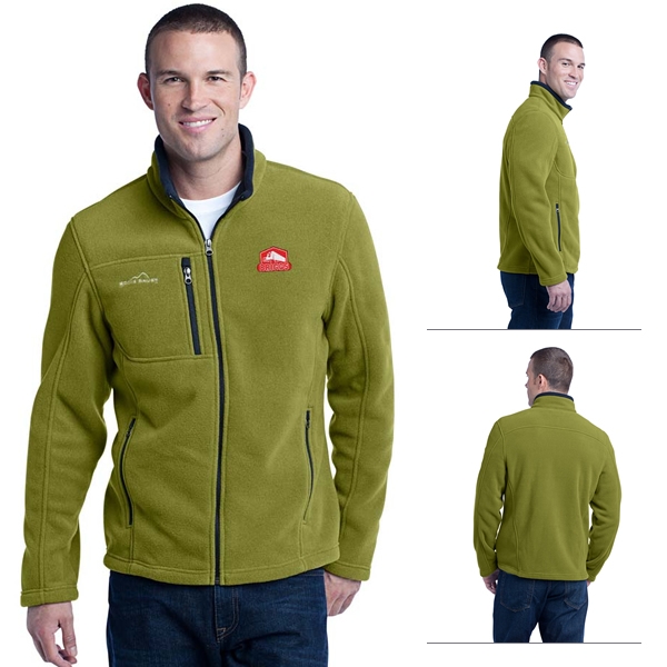 Eddie Bauer EB200 Men's Full-Zip Fleece Jacket | Embroidered Logo Eddie ...