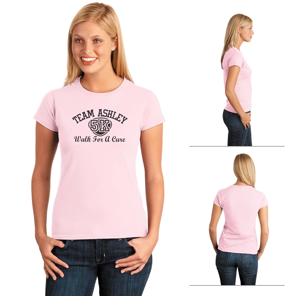 Gildan 64000L Ladies' Softstyle Cotton T-Shirt | Screen Printed Logo ...