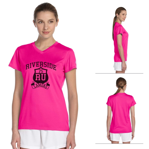New Balance 7118L Ladies' N-Durance Athletic V-Neck T-Shirt | Screen ...