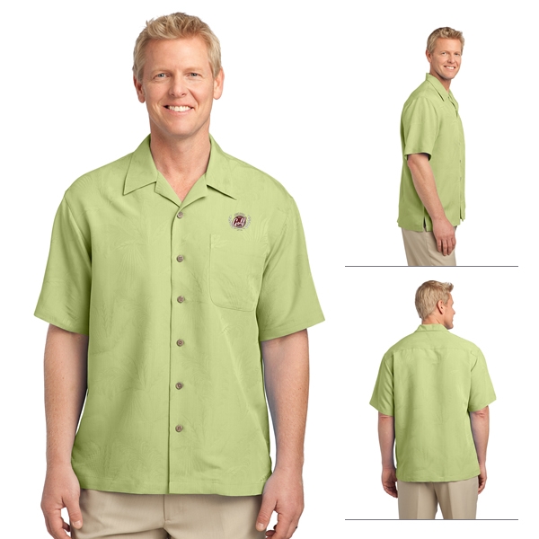 Port Authority S536 Patterned Easy Care Camp Shirt | Embroidered Logo ...