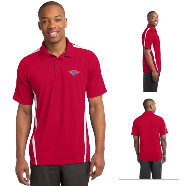 Sport-Tek ST685 PosiCharge Micro-Mesh Colorblock Polo | Embroidered ...