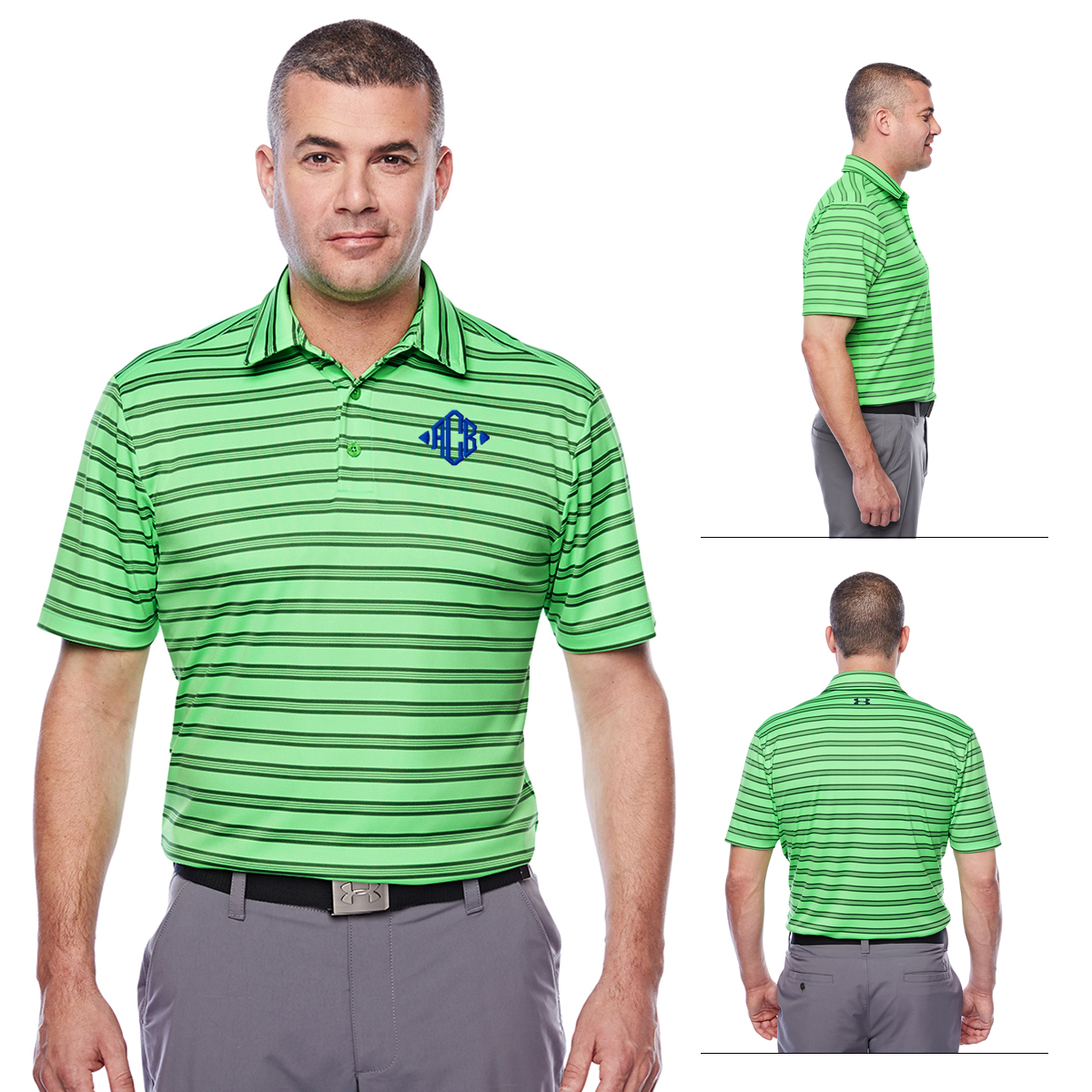 under armour tech stripe polo