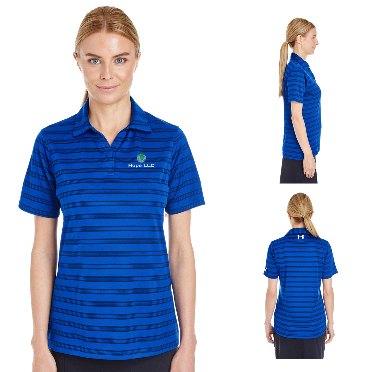 under armour tech stripe polo