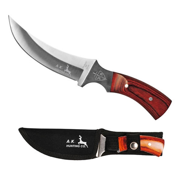 Customized Fixed Blade Wood Handle Hunting Knife Promotional Fixed