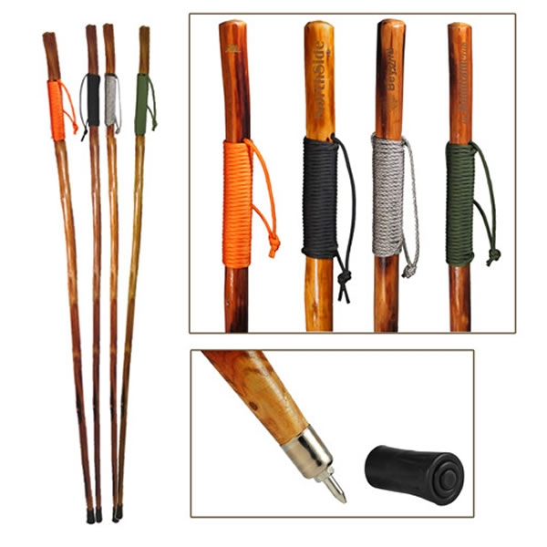 Customized ParacordWrapped Grip 55" Wooden Hiking or Walking Stick