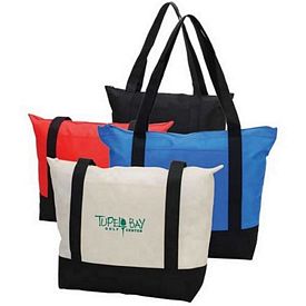 Promotional Zippered Tote Bags | Customized Zippered Tote Bags | Logo ...