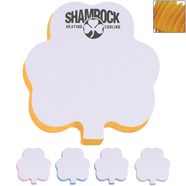 Customized BIC 3x3 Shamrock Adhesive Spring DieCut Sticky Note
