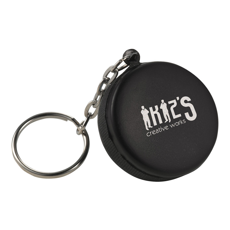 Promotional Squeezey Hockey Puck Keychain Customized Squeezey Hockey