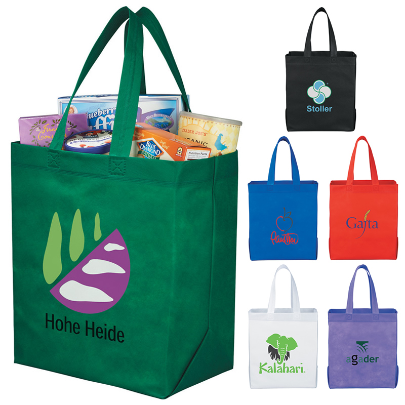 Promotional The Liberty Heat Seal Grocery Tote Bag | Customized The ...