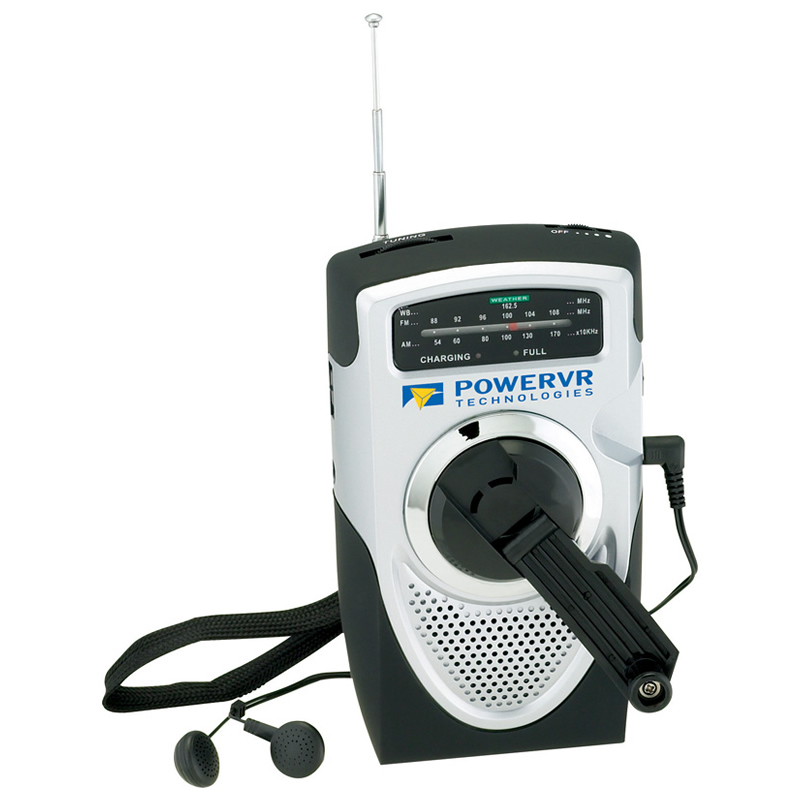 Customized DualPowered AM/FM Weather Band Radio Promotional Dual
