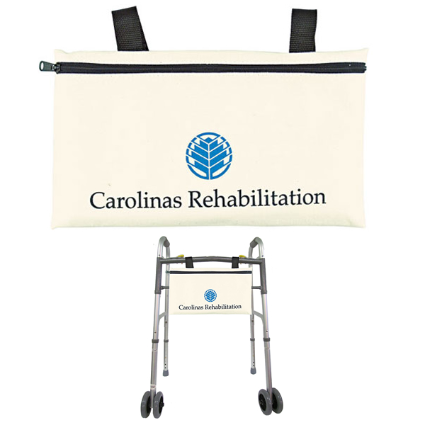 Customized Medical Walker Natural Canvas Accessory Bag Promotional
