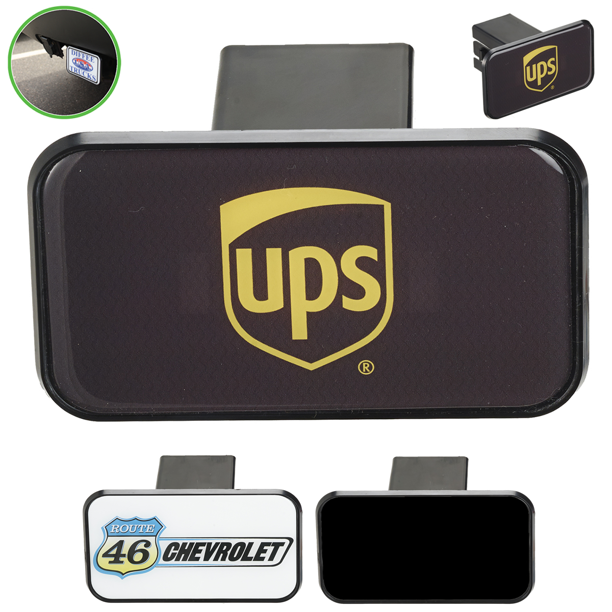 Customized Rectangle Trailer Hitch Cover Promotional Rectangle