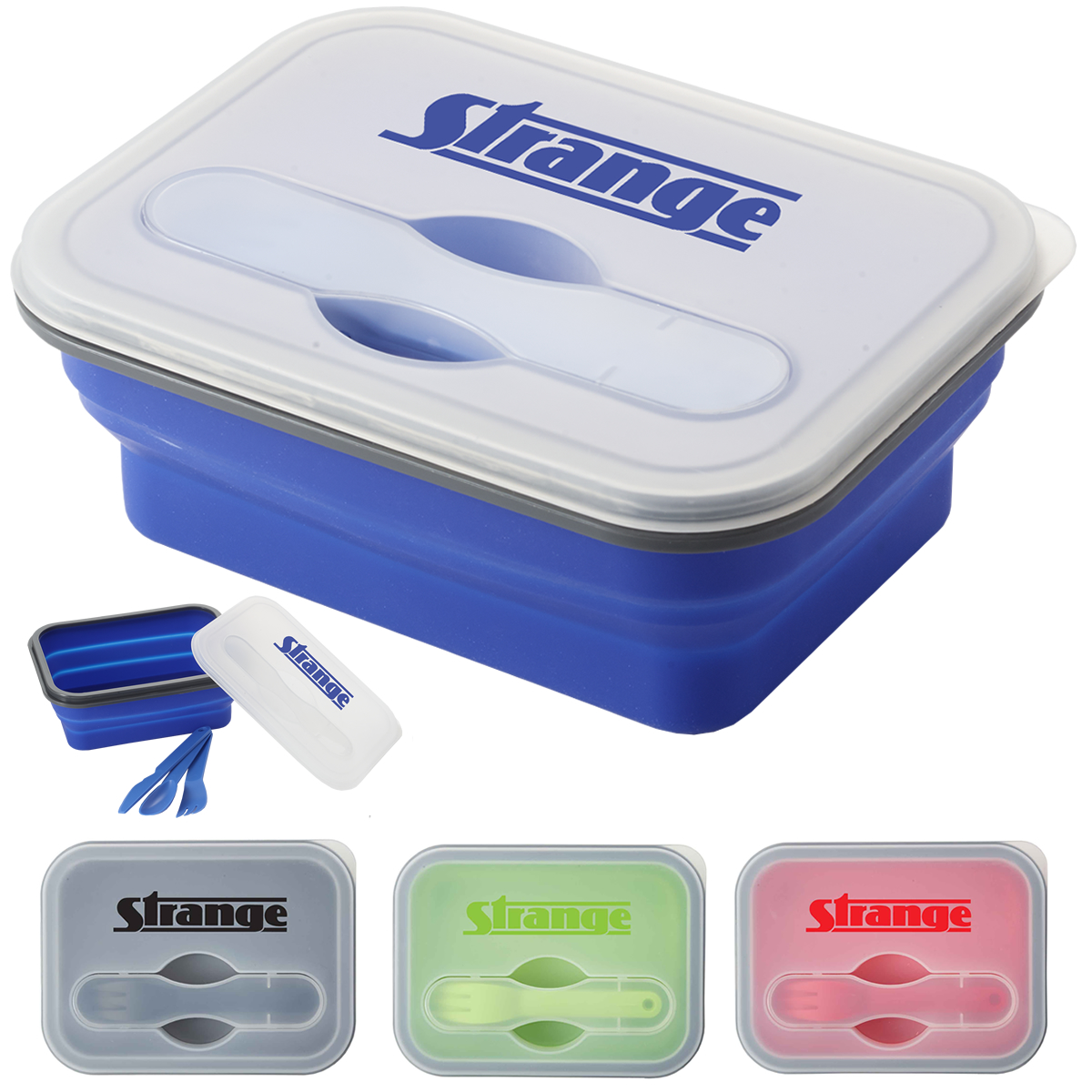 Customized Silicone Collapse-It Lunch Container | Promotional Silicone ...