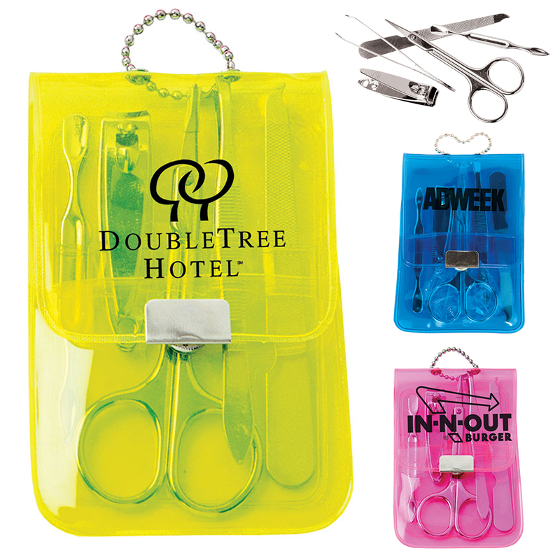 Customized 5-Piece Manicure Kit In Translucent Case | Promotional 5 ...