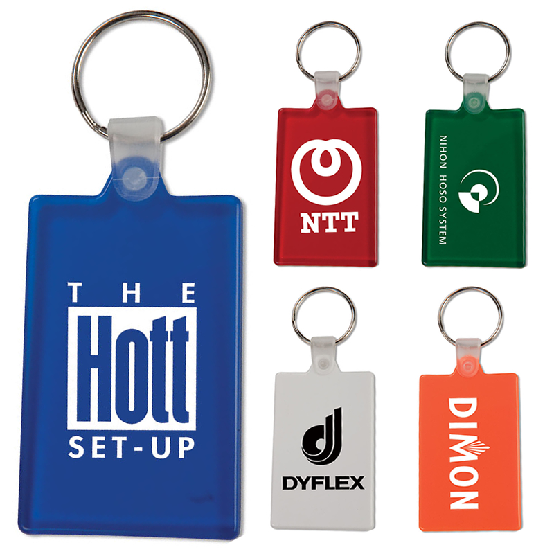 Promotional Rectangle PVC Plastic Key Tag Customized Rectangle PVC