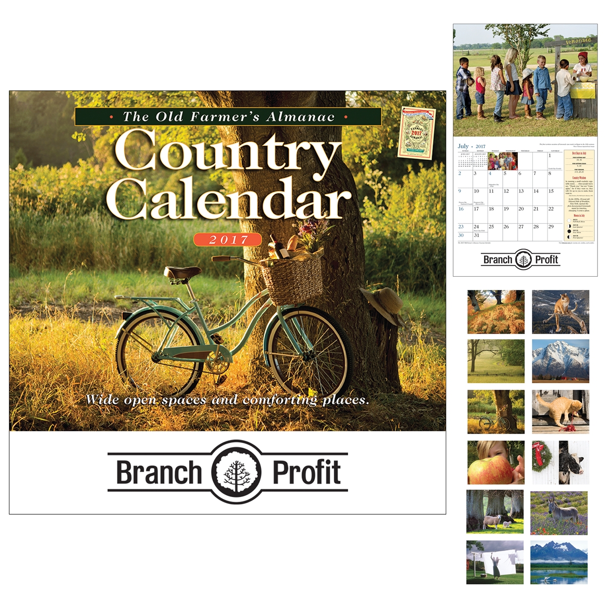 Customized The Old Farmer's Almanac Country Wall Calendar Stapled