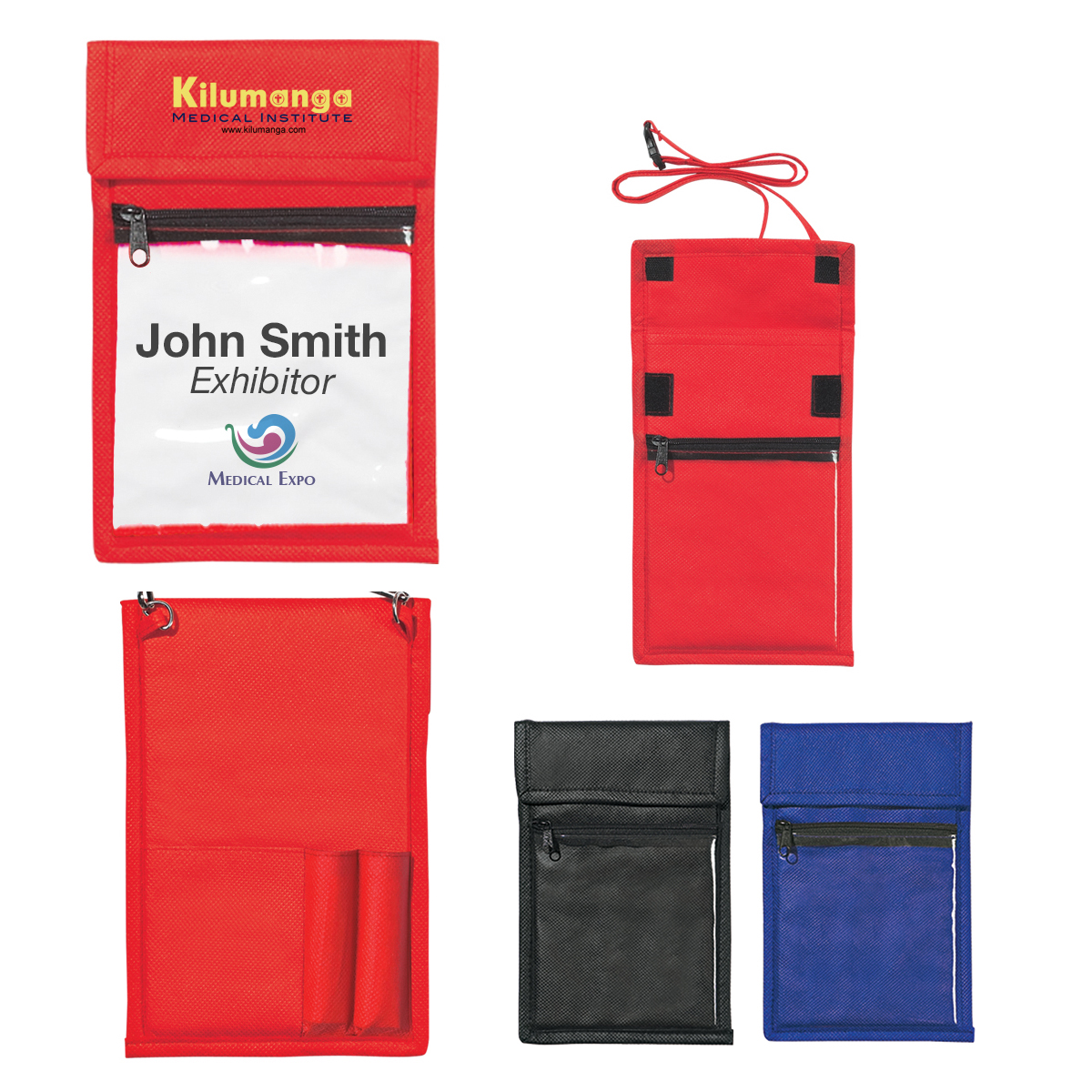 Promotional NonWoven Neck Wallet Badge Holder Customized NonWoven