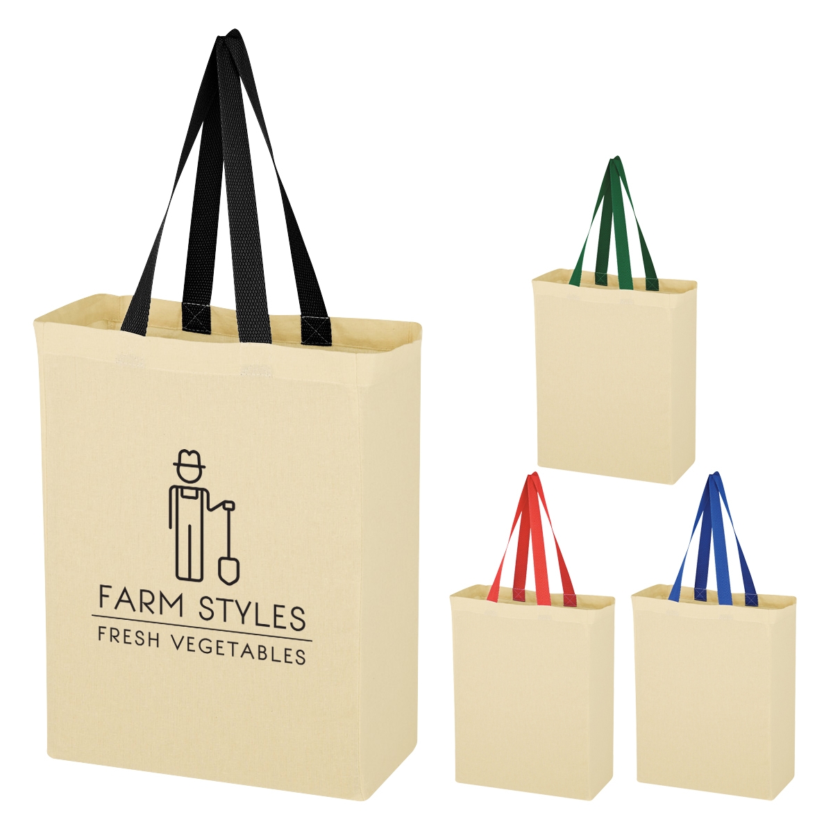 Promotional Natural Cotton Canvas Grocery Tote Bag | Customized Natural Cotton Canvas Grocery ...