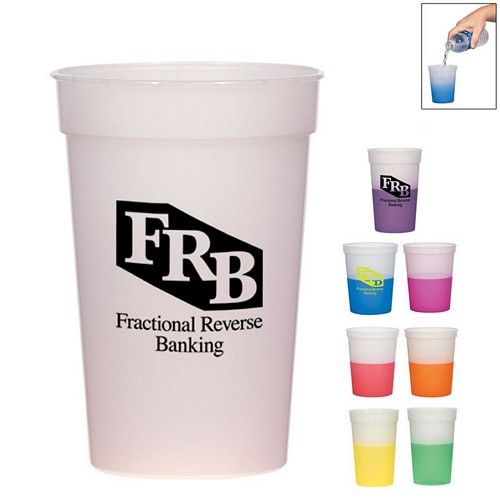 Promotional 16 oz. Color Changing Stadium Cup Customized 16 oz. Color