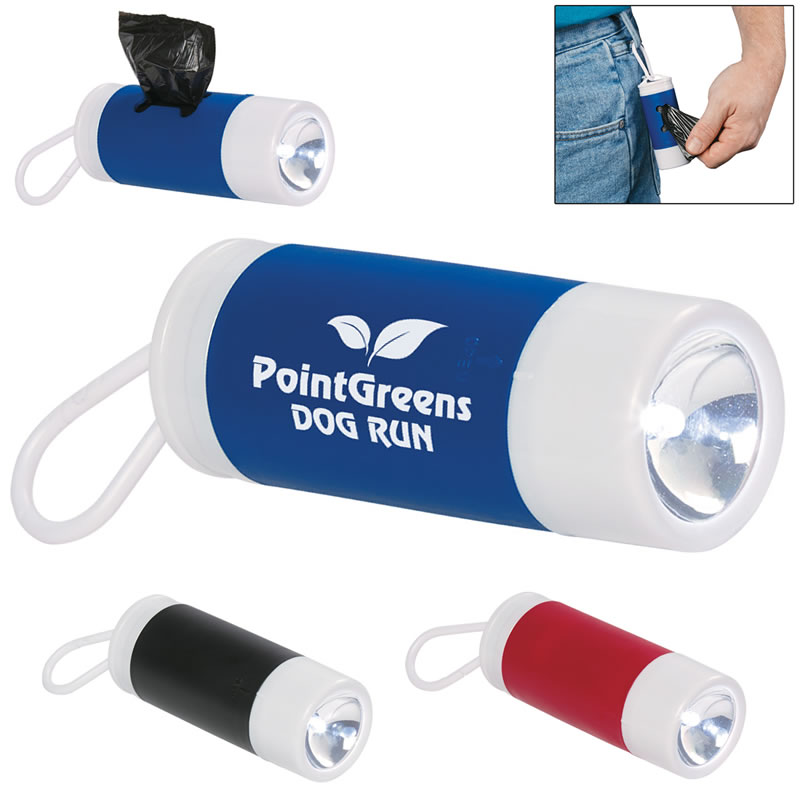 Customized Dog Bag Dispenser Flashlight Promotional Dog Bag Dispenser