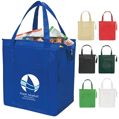 Promotional Non-Woven Insulated Shopper Tote Bag | Customized Non-Woven Insulated Shopper Tote ...