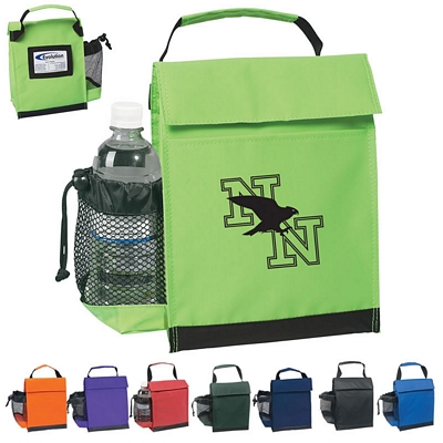 Customized Identification Lunch Bag With Water Bottle Holder Promotioinal Identification Lunch Bag With Water Bottle Holder