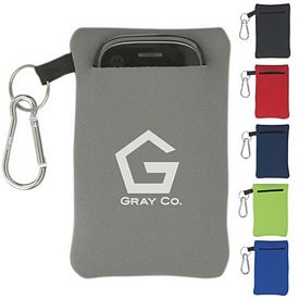 Customized Neoprene Portable Electronics Case With Carabiner ...