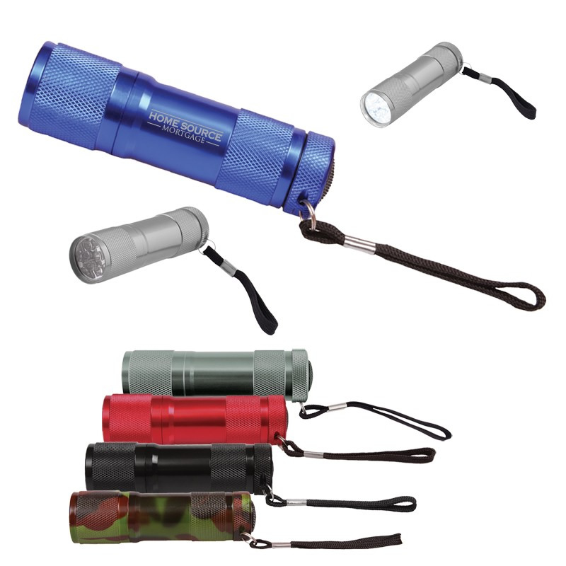 Customized 9 LED Metal Flashlight Promotional 9 LED Metal Flashlight Promotional Flashlight