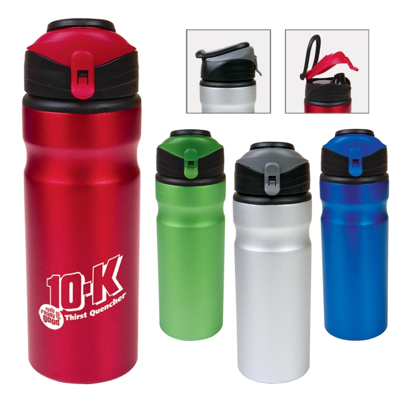 Promotional 24 oz Aluminum Flip Cap Water Bottle | Customized 24 oz ...