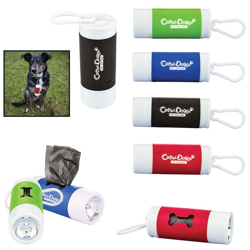 Customized Pet Waste Disposal Bag Dispenser with Flashlight