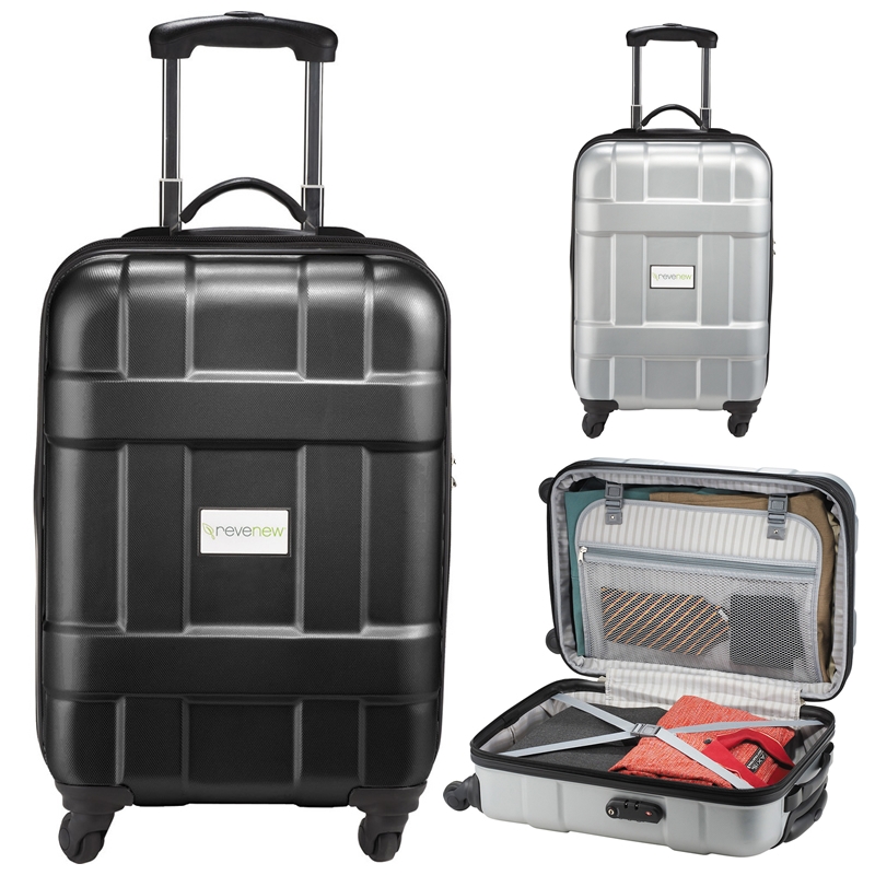 Promotional Luxe 19&quot; Hardside 4-Wheeled Spinner Carry-On Bag | Customized Luxe 19&quot; Hardside 4 ...