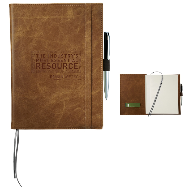 Customized Field & Co. 10x7 Cambridge Refillable Notebook Promotional