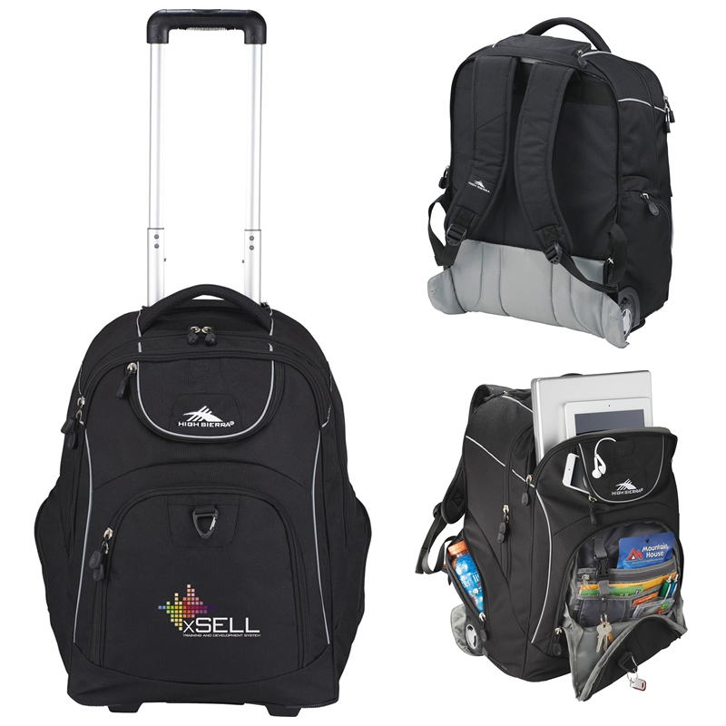 high sierra powerglide rolling laptop backpack